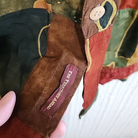 The Territory Ahead Vintage Abstract Earthtone Colors Button Down Shirt Large - Picture 8 of 12